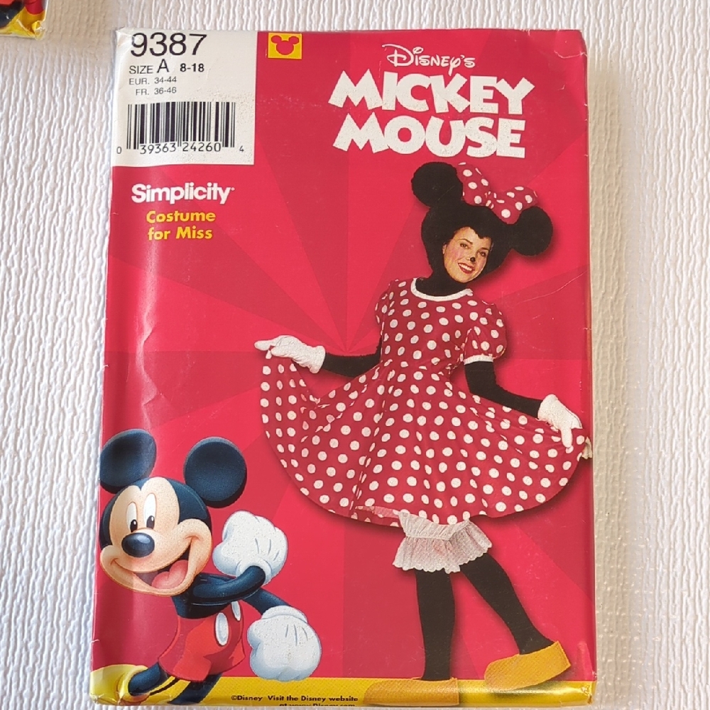 ☀️Disney Simplicity Minnie Mouse Polka Dot Costume Pattern Women 8-18 New Uncut